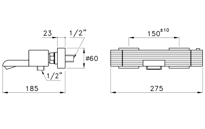 Stella смеситель для ванны и душа, casanova, хром арт. cs02105cr00