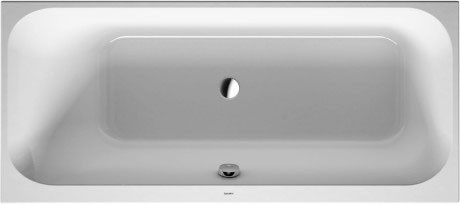 Duravit акриловая ванна happy d2 1600 х 700 c наклоном для спины слева, встраиваемая, happy d.2, 700308000000000 цвет: белый