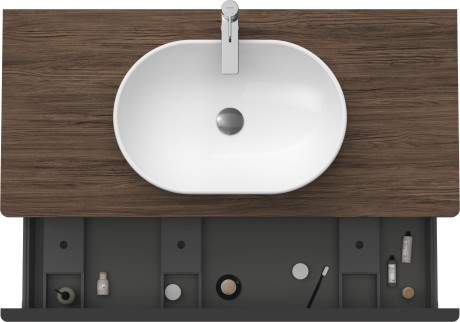 Duravit тумба подвесная под раковину 1200 мм х 550 мм и консолью, d-neo, de494902121 цвет: орех темный