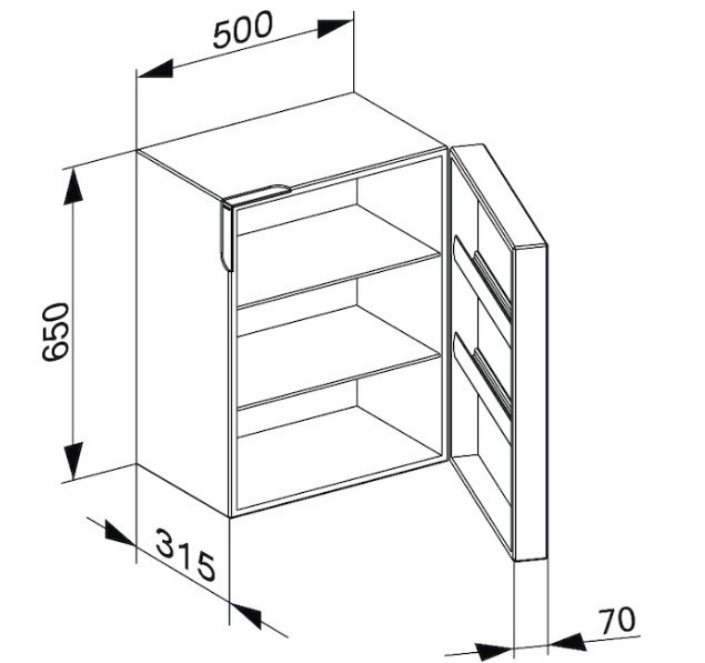 Keuco шкаф нижний, edition 300, белый арт. 30331 383802