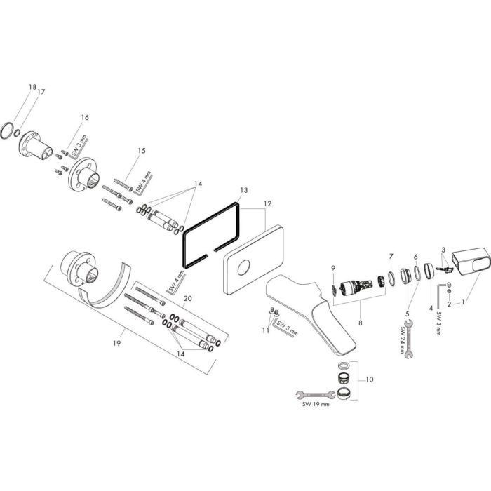 AXOR смеситель для раковины, Urquiola, золото арт. 11026250