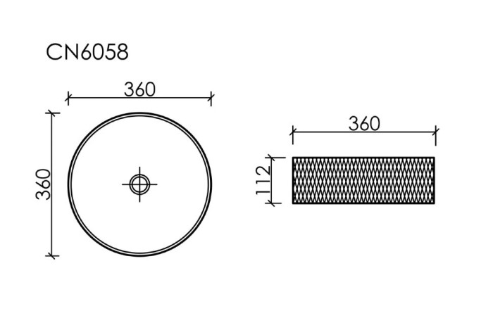 Ceramicanova раковина накладная cristal, cn6058 цвет: бежевый