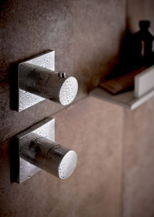 Keuco наружная часть переключателя на 2 потребителя с рукояткой comfort, с квадратной розеткой, ixmo, хром арт. 59556 011002