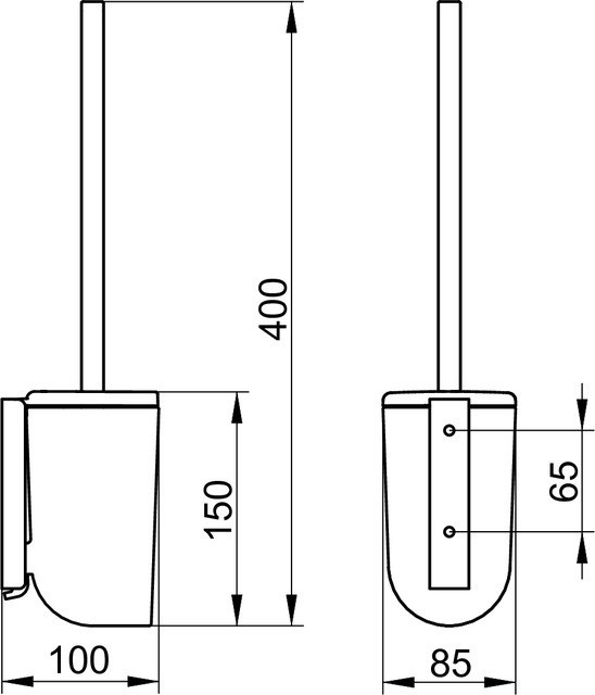 Keuco колба для ершика из пластика, elegance new, хром арт. 11664 000100
