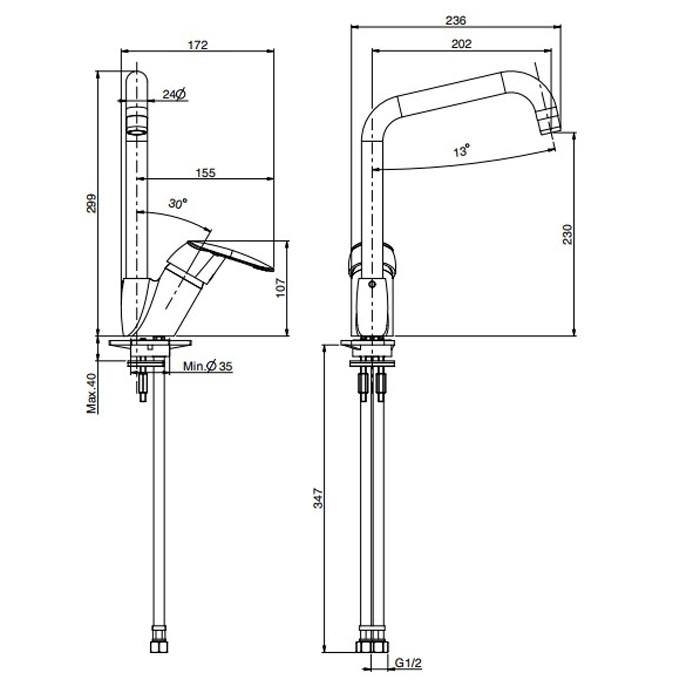 Fima Carlo Frattini кухонный смеситель, kitchen, хром арт. f3207/1cr