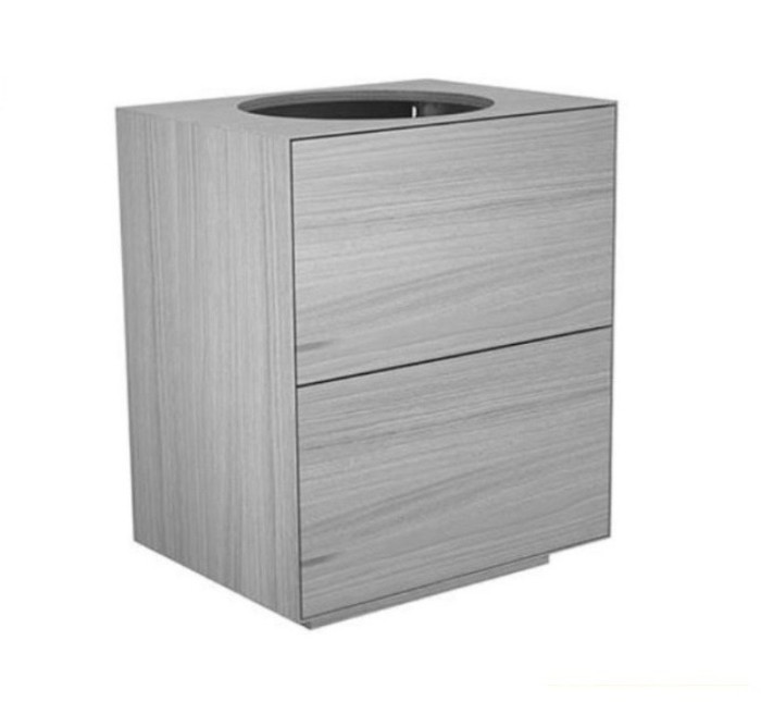 Keuco напольная тумба под умывальник, 700х 800х535 мм 2 ящика фасад и, edition lignatur, арт. 33370 800023