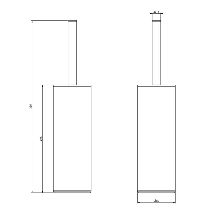 Gessi Ершик напольный, Emporio accessories, 38953#149 цвет: finox brushed nickel