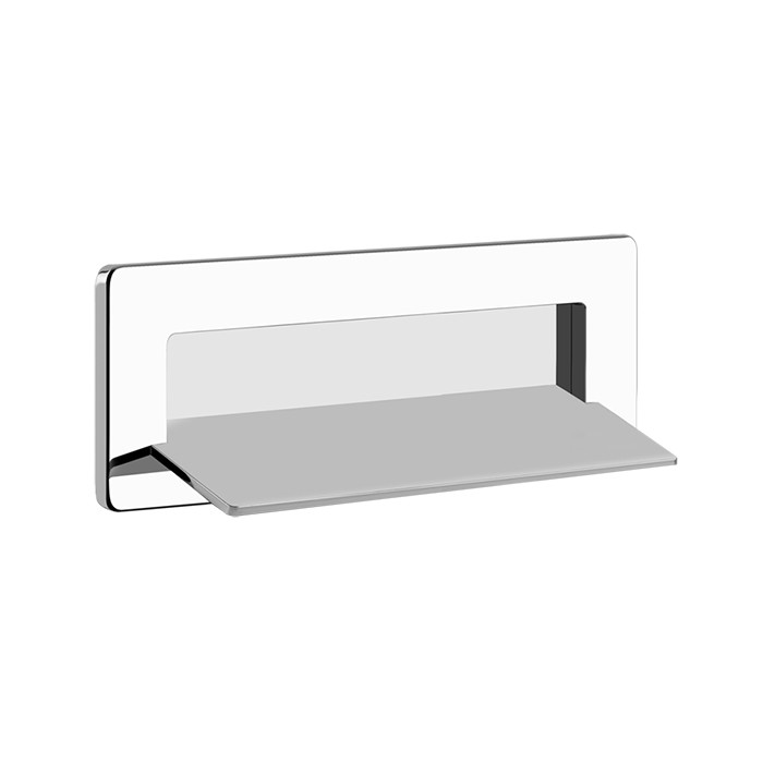 Gessi Каскадный излив для душа настенный прямоугольный, для монтажа с удаленным управлением, iSpa, 39895#238 цвет: mirror steel