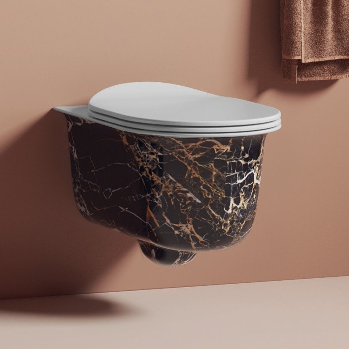 ArtCeram унитаз подвесной, chv001 48 00 chic цвет: черный
