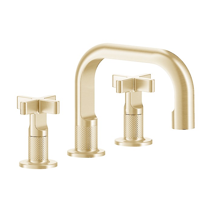 Gessi Смеситель для раковины на 3 отв., Inciso, 58112#246 цвет: золото