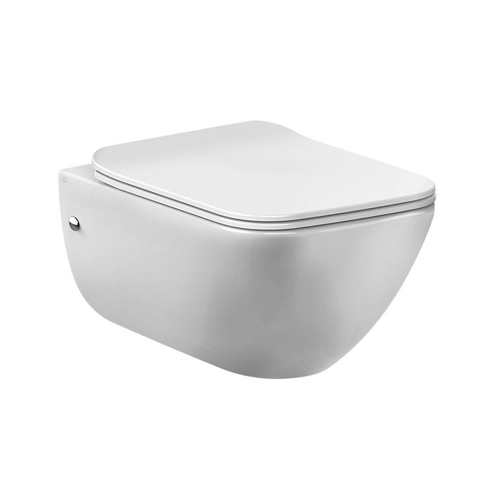Gessi Унитаз подвесной 47.4х35.8х35см, с сиденьем микролифт, с сифоном, Origini, 39118#518 цвет: белый/хром