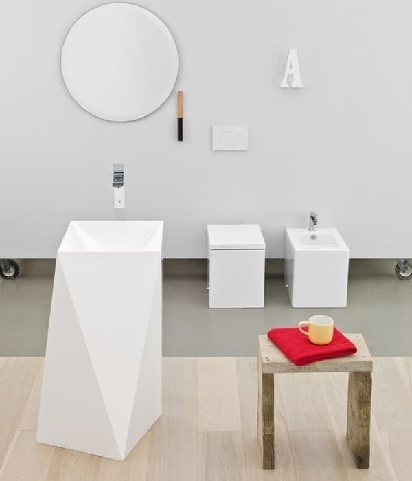 ArtCeram раковина (напольная), osl008 01 00 sharp цвет: белый глянцевый