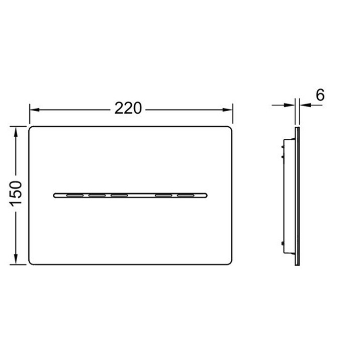 TECE панель смыва, бесконтактная, 6в, цвет: черный матовый, solid - 9240465