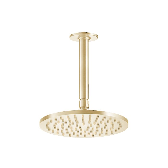 Gessi Верхний душ, 1/2", d20см, с защитой от налёта, потолочный, Inciso, 58150#246 цвет: золото