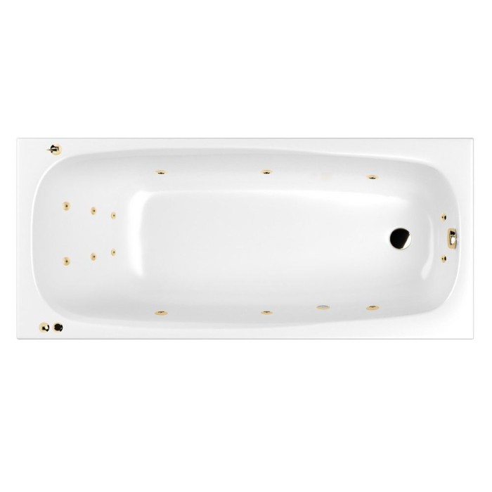 Встраиваемая ванна 180x80 smart, Whitecross Layla, золото арт. 0102.180080.100.SMART.GL