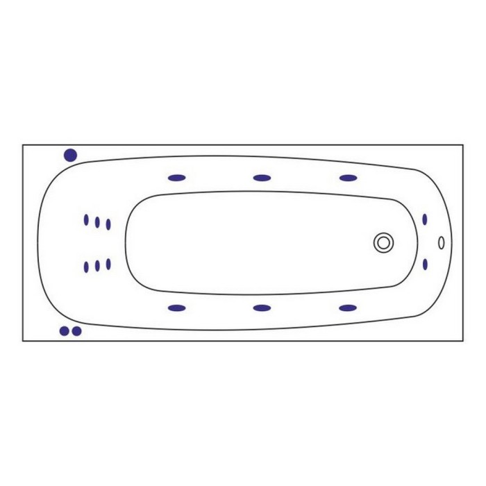 Встраиваемая ванна 180x80 smart, Whitecross Layla, золото арт. 0102.180080.100.SMART.GL