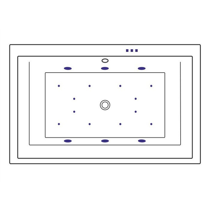 Встраиваемая ванна lux 190x120 relax, Excellent Crown, хром арт. WAEX.CRO19.RELAX.CR