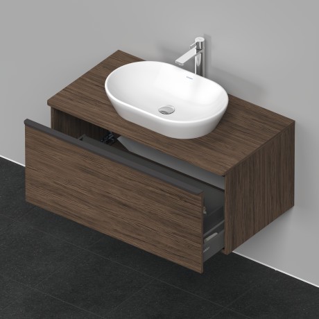 Duravit тумба подвесная под раковину 1000 мм х 550 мм и консолью, d-neo, de494802121 цвет: орех темный