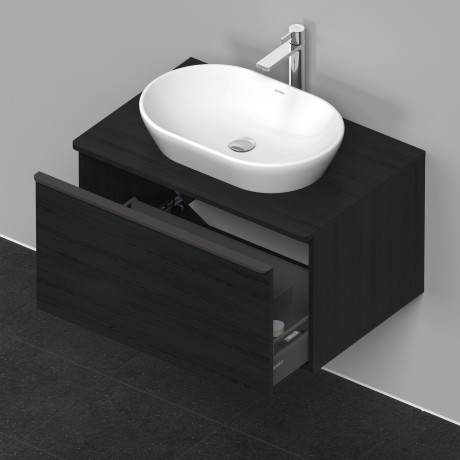 Duravit тумба подвесная под раковину 800 мм х 550 мм, с консолью, d-neo, de494701616 цвет: чёрный дуб