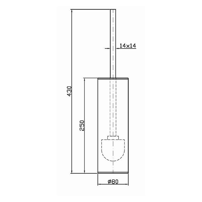 Zucchetti туалетный ёршик, напольный, aguablu, хром арт. zac455