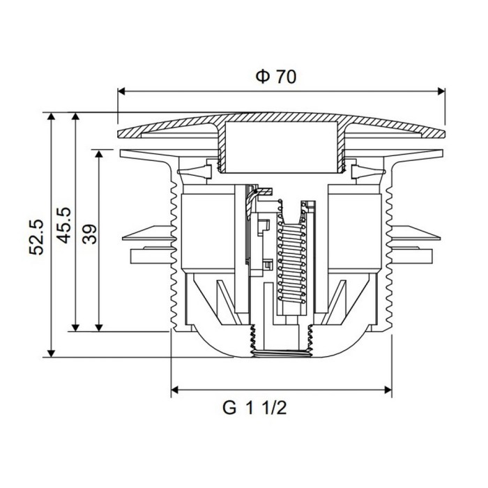 Донный клапан для ванны, клик-клак, Excellent, золото арт. ARIN.3485.01GL