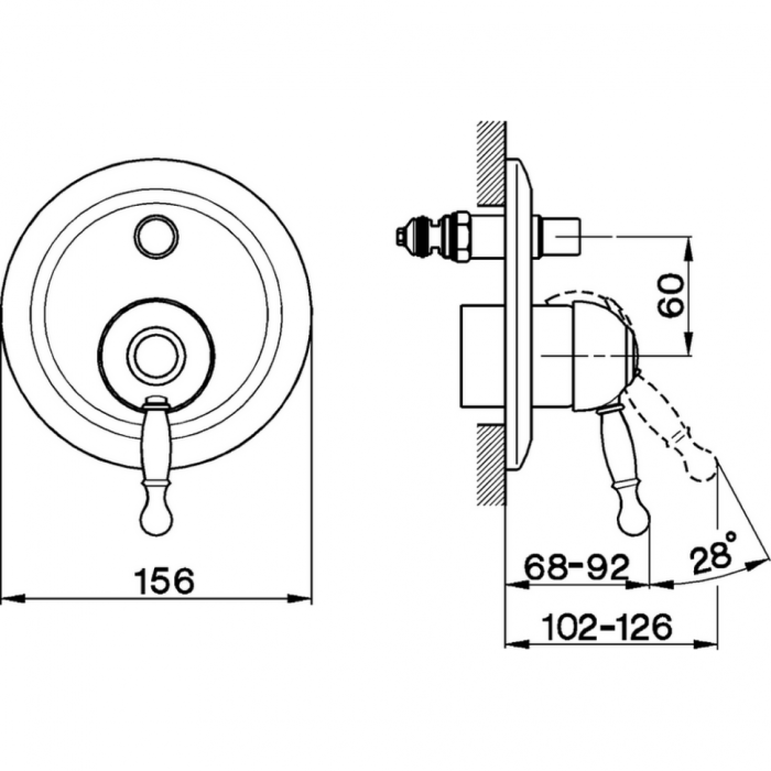 Cisal cмеситель встраиваемый однорычажный для ванны и душа ay00210021 arcana royal, цвет: хром