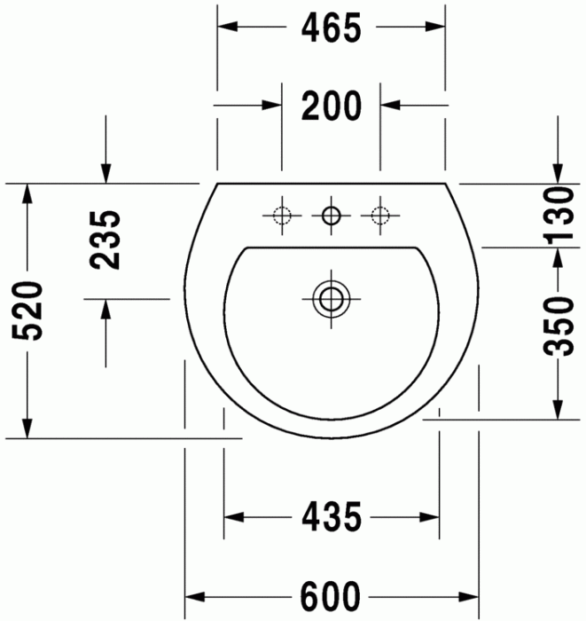 Duravit раковина подвесная 60х52см, darling new, 2621600000 цвет: белый