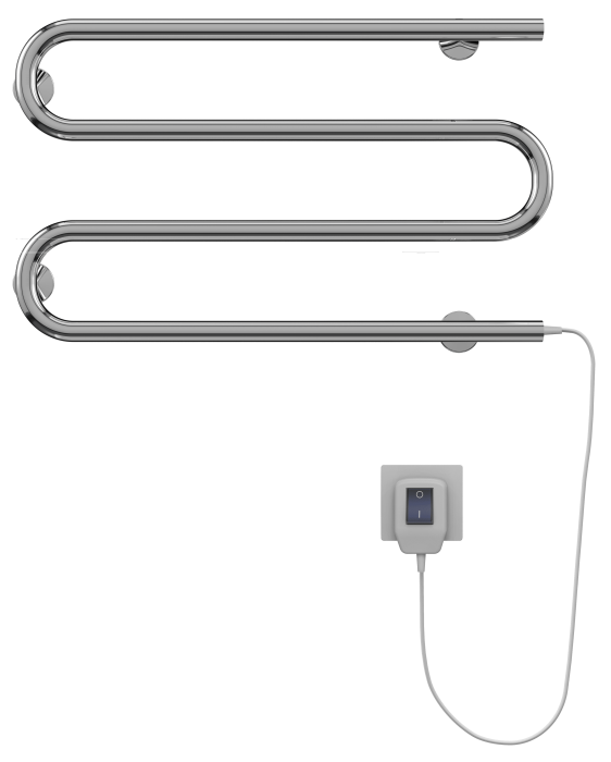 Terminus электрический полотенцесушитель электро 25 м-обр 600х350, электрика эконом арт. 4620768883927