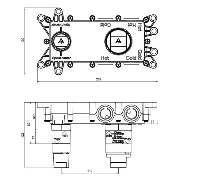 Almar внутренняя часть для смесителя, aesthetics washbasin, e134003
