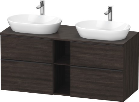 Duravit тумба подвесная под две раковины 1400 мм х 550 мм, d-neo, de4970b5353 цвет: каштан темный