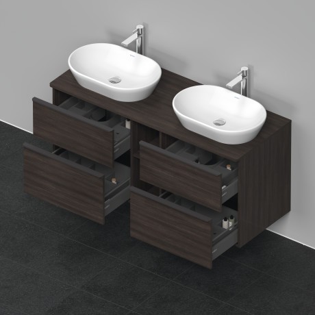 Duravit тумба подвесная под две раковины 1400 мм х 550 мм, d-neo, de4970b5353 цвет: каштан темный