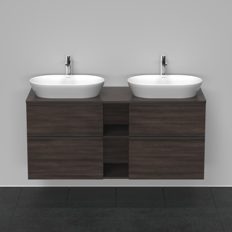 Duravit тумба подвесная под две раковины 1400 мм х 550 мм, d-neo, de4970b5353 цвет: каштан темный