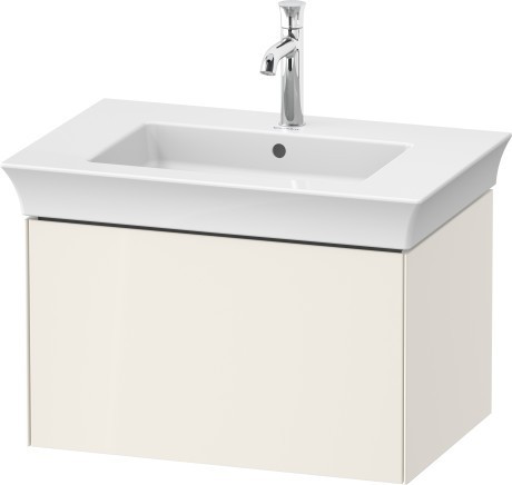 Duravit тумба подвесная 458 мм х 684 мм, white tulip, wt42410h4h4 цвет: скандинавский белый глянцевый