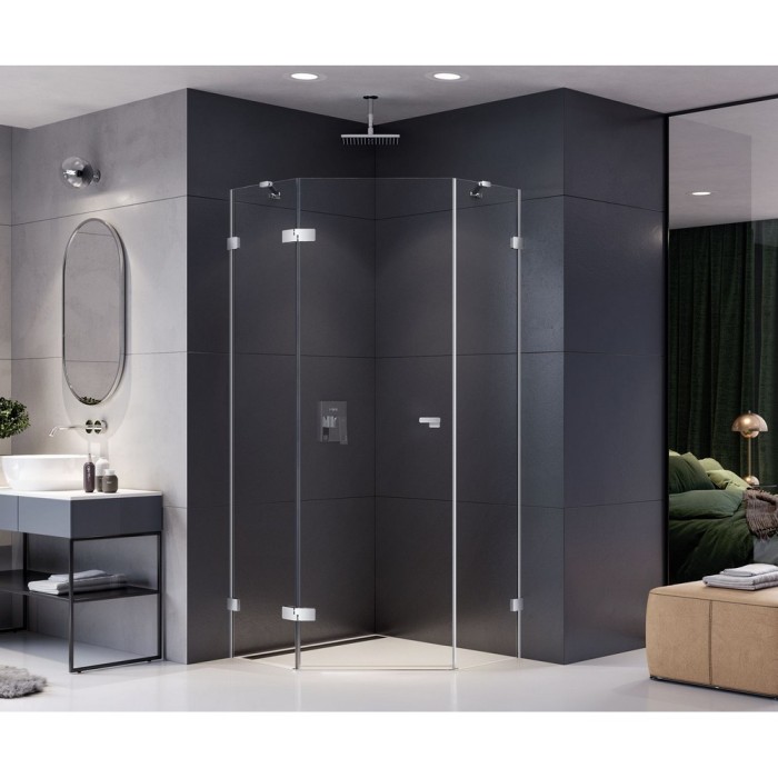 Душевое ограждение eventa l 90x90x200, New trendy Eventa chrome, хром арт. EXK-4613
