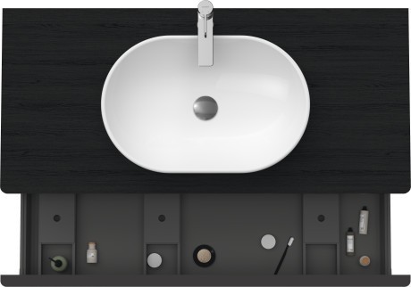 Duravit тумба подвесная под раковину 1200 мм х 550 мм и консолью, d-neo, de494901616 цвет: чёрный дуб