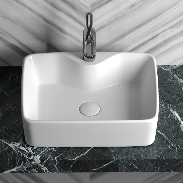 Ceramicanova раковина накладная element, cn6033 цвет: белый