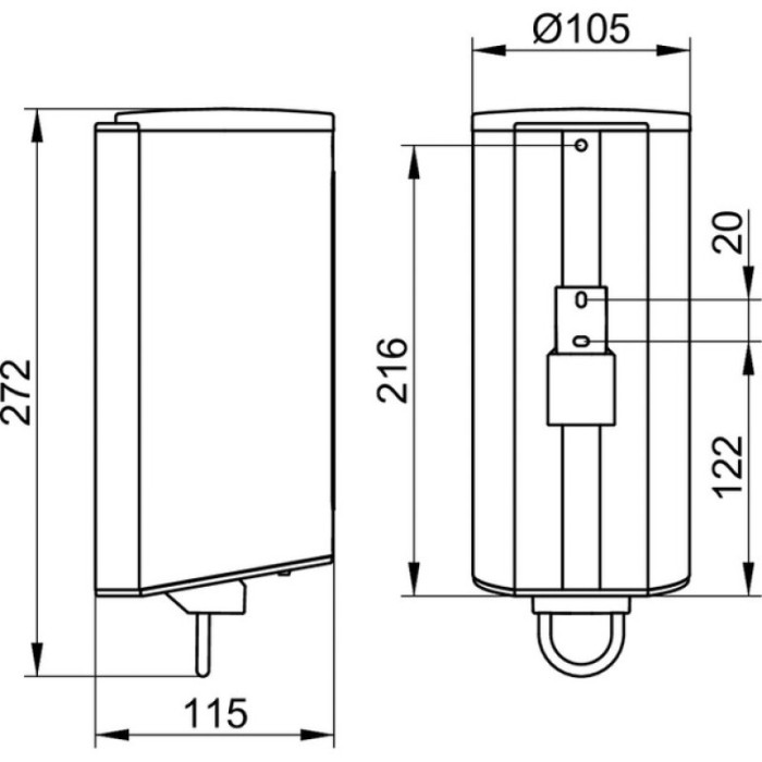 Keuco дозатор жидкого мыла, plan, хром арт. 14954 010100