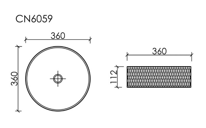 Ceramicanova раковина накладная cristal - cn6059