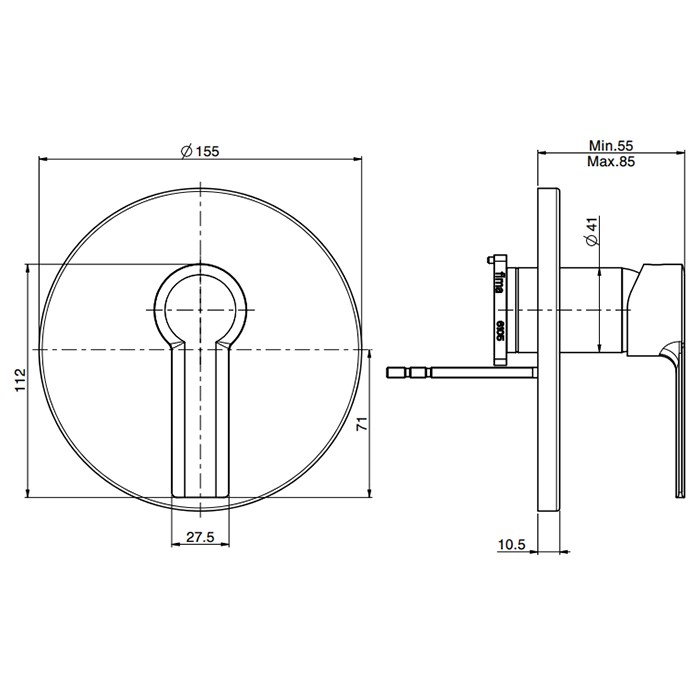 Fima Carlo Frattini смеситель для душа, встраиваемый, mast, золото арт. f3139x1or
