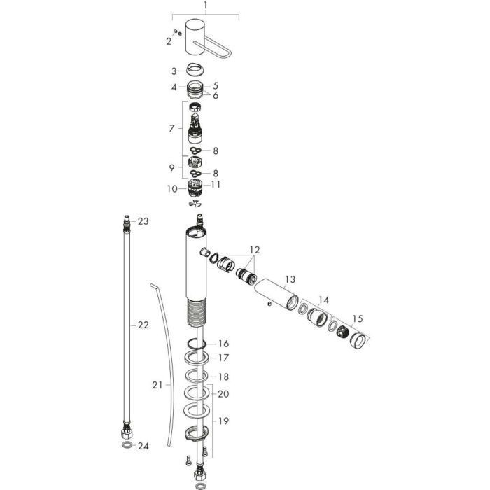 AXOR смеситель для биде, Uno, хром арт. 38211000