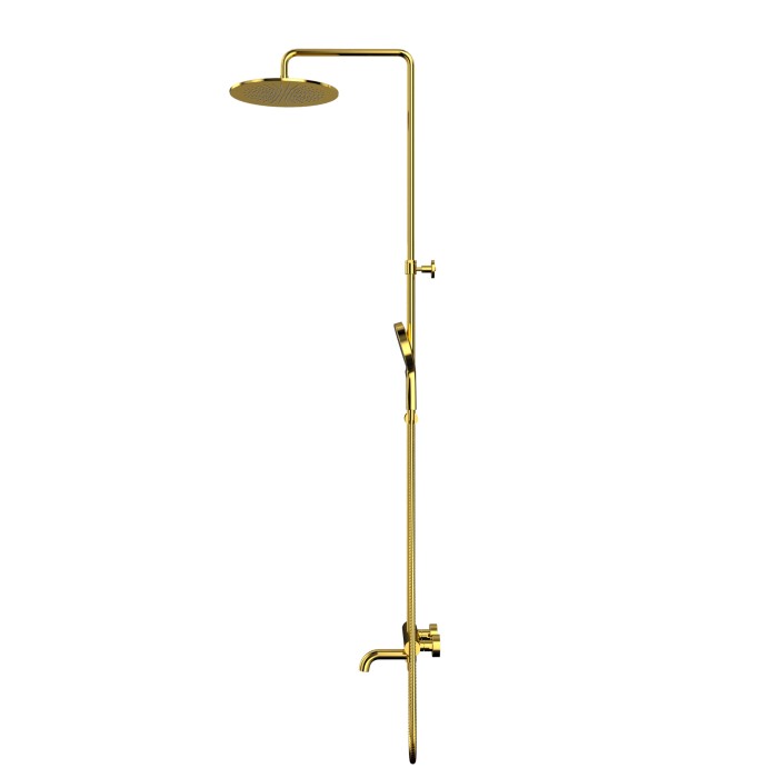 Термостатическая система для ванны наружного монтажа, Whitecross Y gold, золото арт. Y1234TOPGL