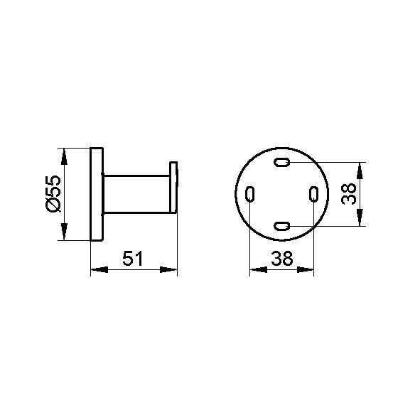 Keuco крючок для полотенца, plan, хром арт. 14914 070000