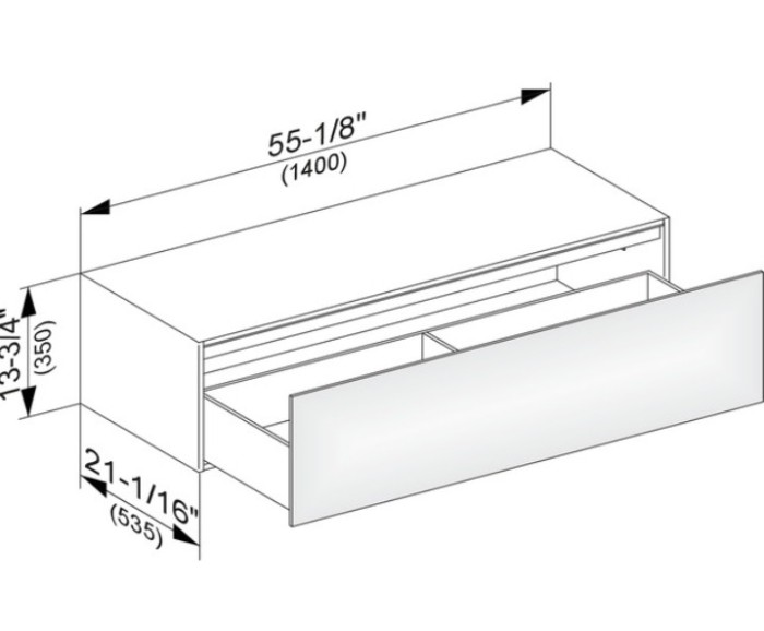 Keuco тумба боковая подвесная с одним выдвижным фронтом, edition 11, черный арт. 31326 330000