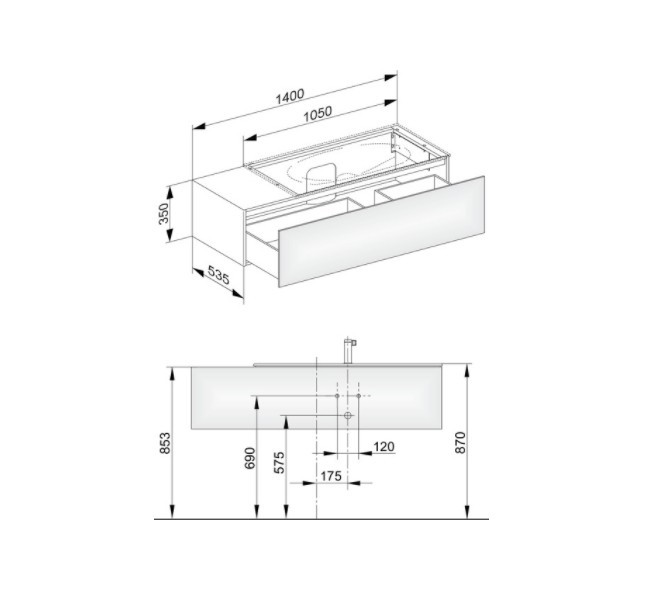 Keuco тумба подвесная под раковину справа с одним выдвижным фронтом, с внутренней светодиодной подсветкой, edition 11, дуб светлый арт. 31164 890100