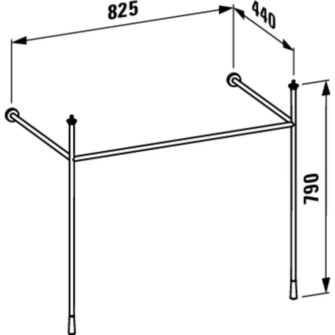 LAUFEN консоль под раковину 90 см, KARTELL - 3.8533.6.450.000.1