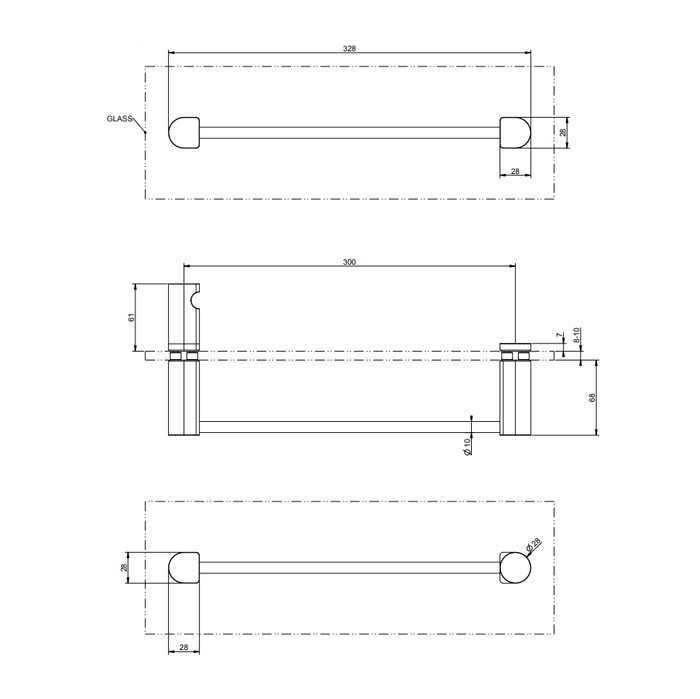 Gessi Полотенцедержатель, 30 см, Rilievo, 59562#299 цвет: black xl