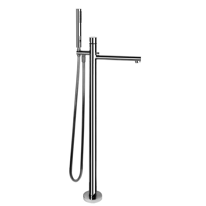 Gessi Напольный смеситель для ванны с ручным душем (без встраиваемой части), Ovale, 24964#031 цвет: хром