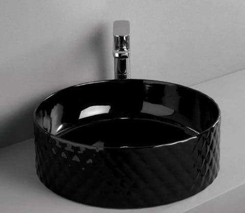 ArtCeram раковина (накладная), osl009 03 00 rombo цвет: черный глянцевый