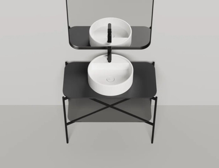 Salini консоль со столешницей grazia 1000, grazia, 27g110 цвет: черный