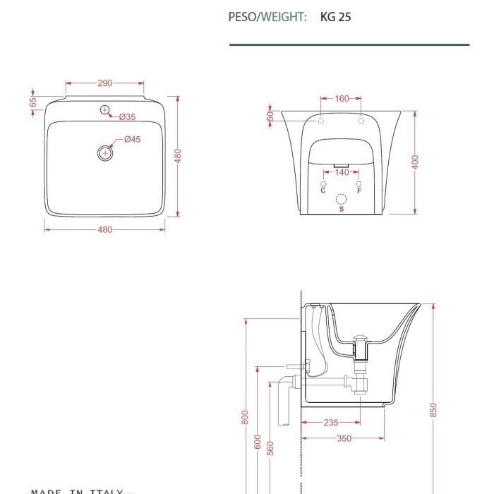 ArtCeram раковина для ванной комнаты, cwl00101:01 cow цвет: белый глянцевый